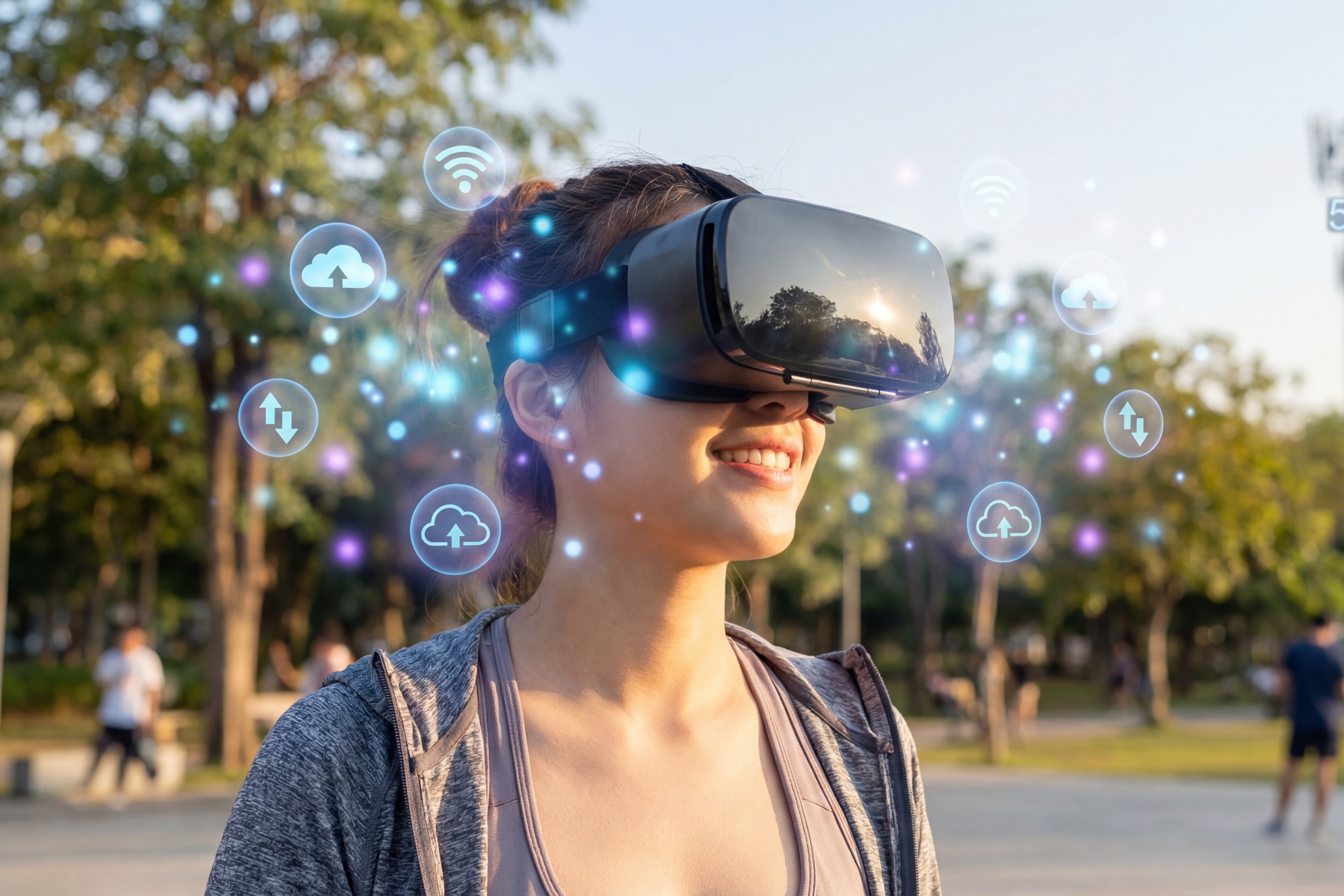 Outdoor wearable AR with connectivity